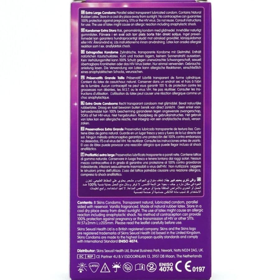SKINS - EXTRA LARGE PREMIUM CONDOMS PACK 8 thumb 4