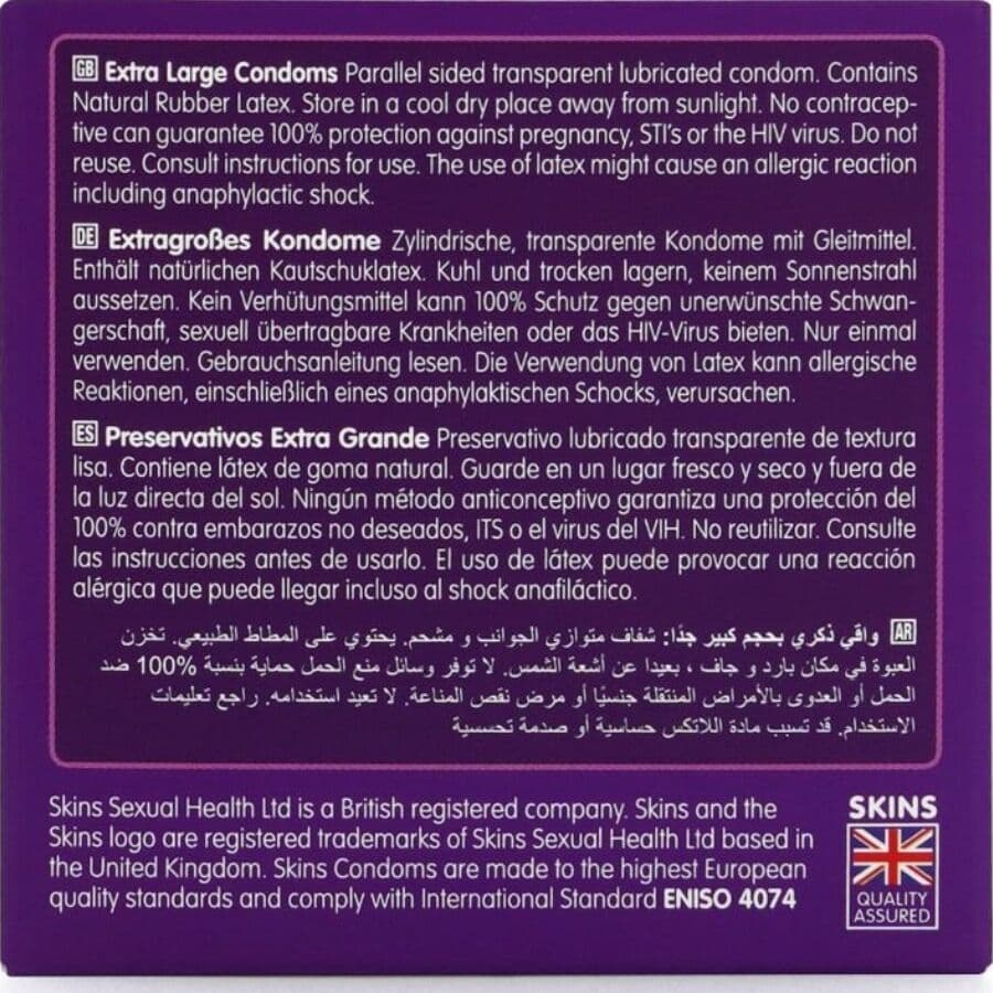SKINS - EXTRA LARGE PREMIUM CONDOMS PACK 4 thumb 4