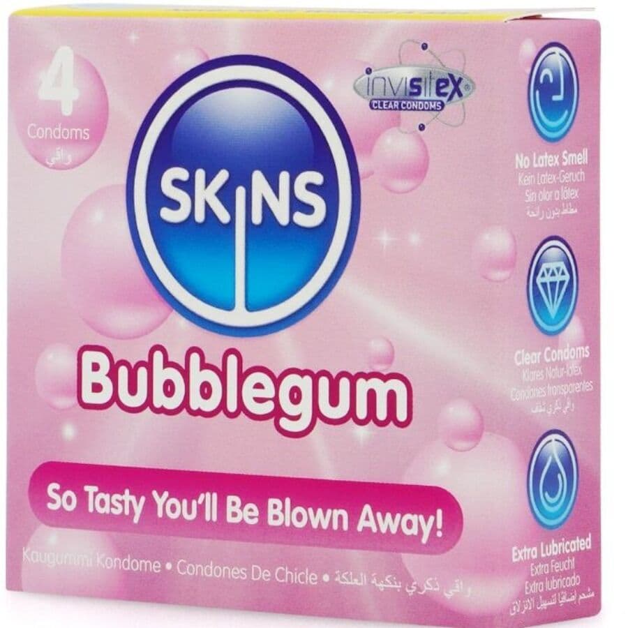 SKINS - BUBBLEGUM PREMIUM CONDOMS PACK 4 thumb 2