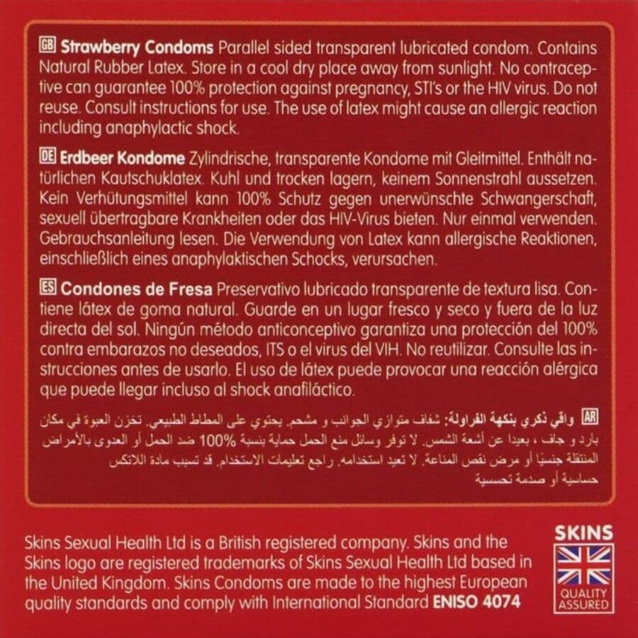 SKINS - STRAWBERRY PREMIUM CONDOMS PACK 4 thumb 4