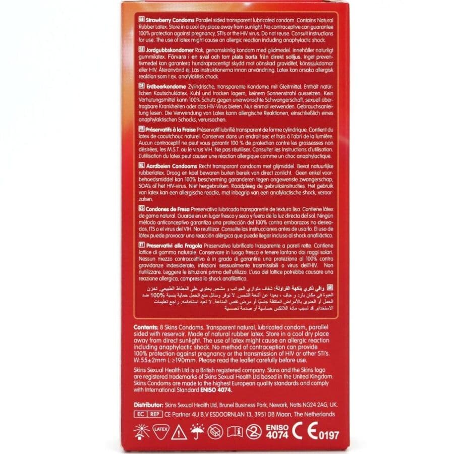 SKINS - STRAWBERRY PREMIUM CONDOMS PACK 8 thumb 4
