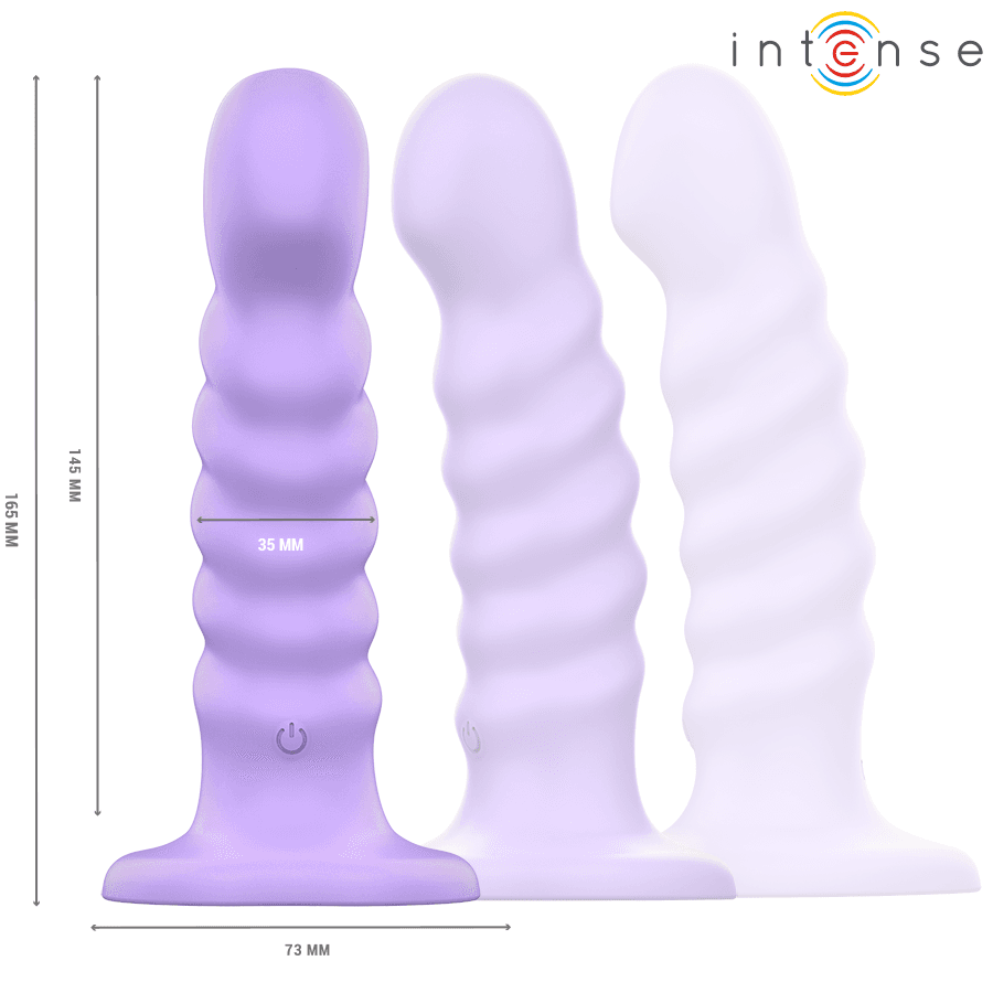 INTENSE - BRENDA VIBRATOR SIZE M SPIRAL DESIGN 10 VIBRATIONS PURPLE REMOTE CONTROL thumb 2