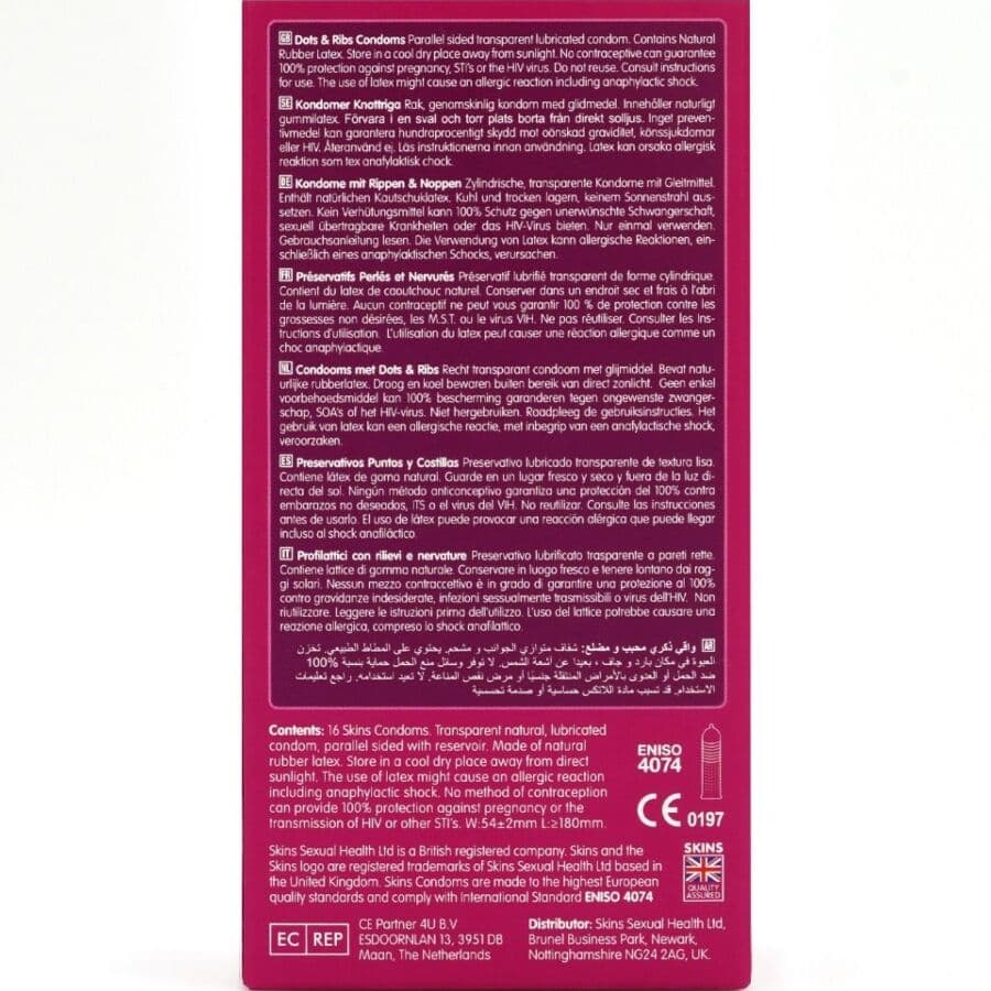 SKINS - DOTS & RIBS PREMIUM CONDOMS PACK 16 thumb 4