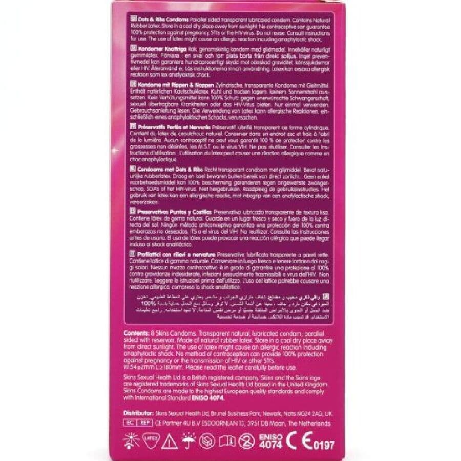SKINS - DOTS & RIBS PREMIUM CONDOMS PACK 8 thumb 4