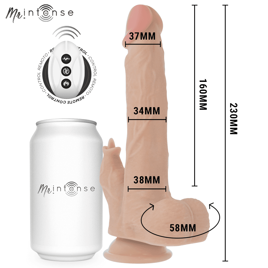 MR INTENSE - REALISTIC MULTIFUNCTION REDFORD WITH VIBRATION AND UP AND DOWN REMOTE CONTROL 23 CM -O- 3.5 CM thumb 2