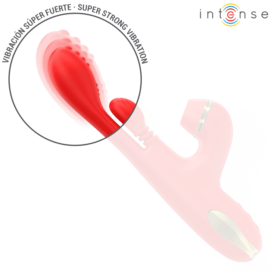 INTENSE - KATY MULTIFUNCTION CLITORIS STIMULATOR 4 INTERCHANGEABLE HEADS RED thumb 7