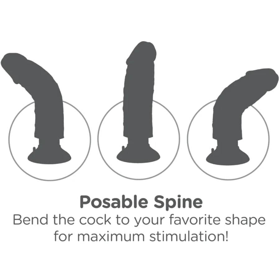 KING COCK - VIBRATING COCK BROWN 20.32 CM thumb 6