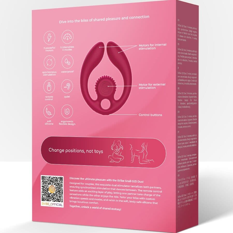 SNAIL VIBE - GIZI DUO COUPLES STIMULATOR REMOTE CONTROL BURGUNDY thumb 9