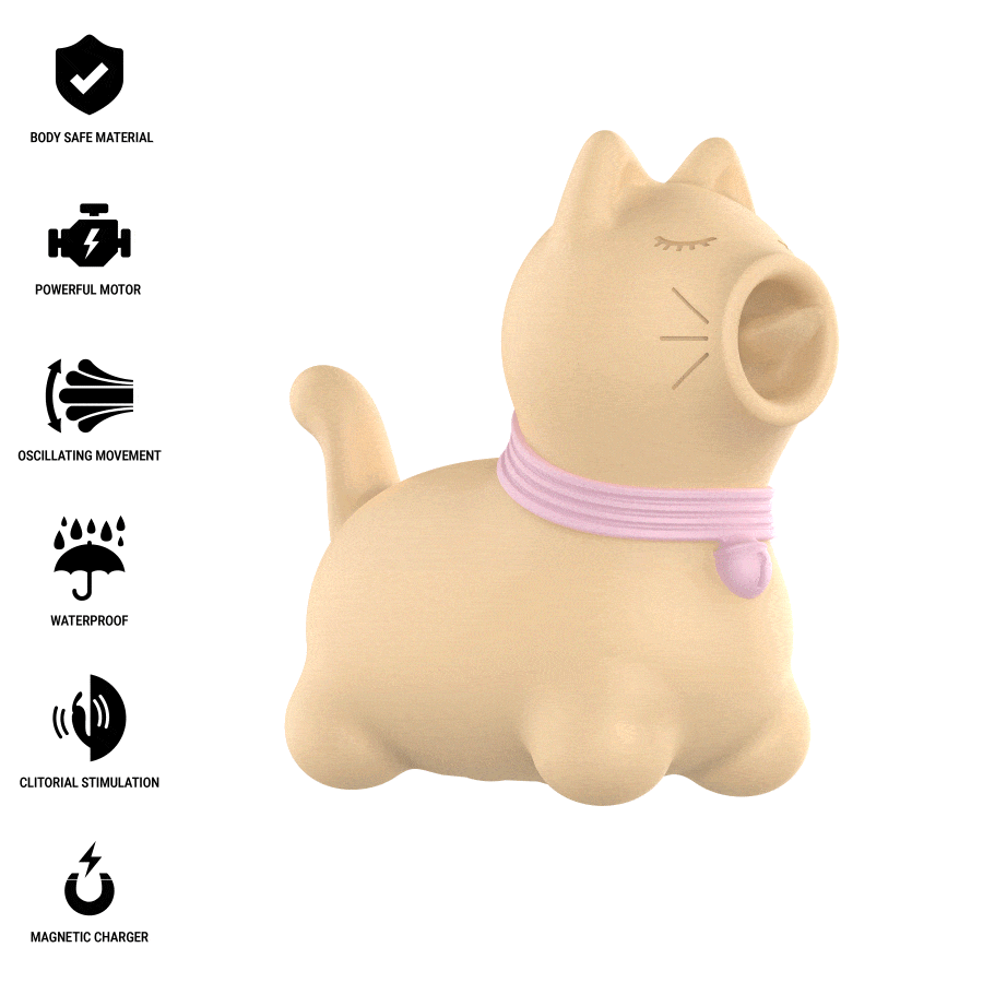 INTENSE - TOULOUSE STIMULATOR WITH 360º ROTATING TONGUE YELLOW thumb 2