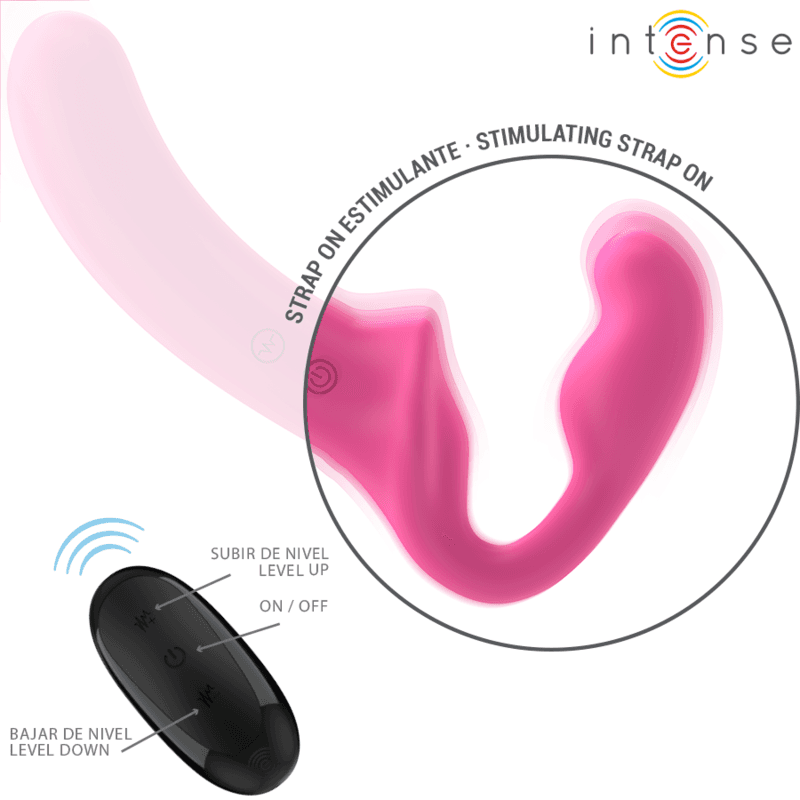 INTENSE - AMY DOUBLE VIBRATOR 20 CM PINK REMOTE CONTROL thumb 4
