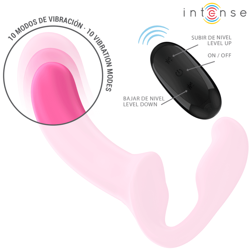 INTENSE - AMY DOUBLE VIBRATOR 20 CM PINK REMOTE CONTROL thumb 5