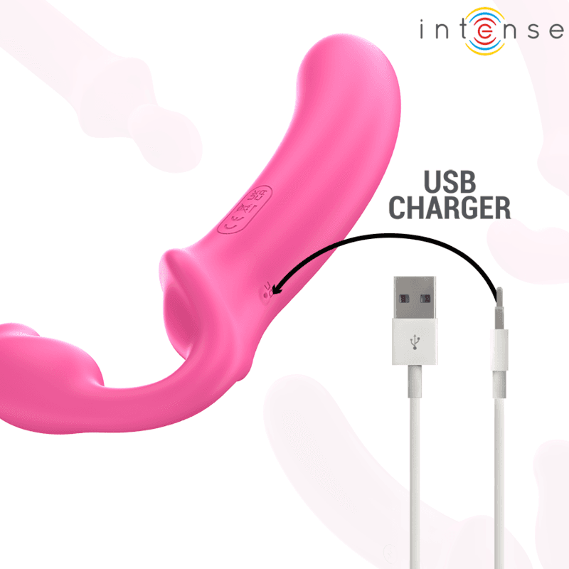 INTENSE - AMY DOUBLE VIBRATOR 20 CM PINK REMOTE CONTROL thumb 7