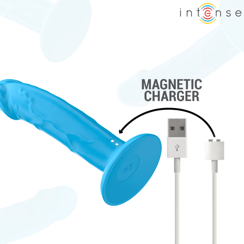INTENSE - PHOEBE REALISTIC VIBRATOR 10 VIBRATIONS BLUE REMOTE CONTROL thumb 7