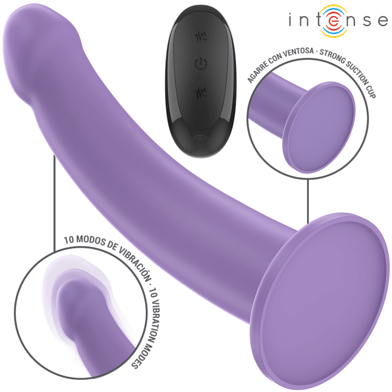 INTENSE - EDDIE VIBRATOR 17.5 CM 10 VIBRATIONS PURPLE REMOTE CONTROL thumb 2