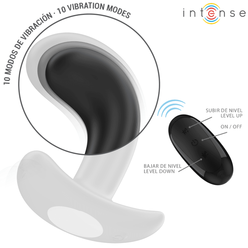 INTENSE - CHANDLER ANAL PLUG 10 VIBRATIONS BLACK REMOTE CONTROL thumb 5
