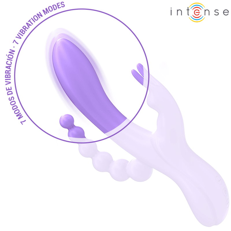 INTENSE - MIKO TRIPLE VIBRATOR RABBIT & STIMULATOR & ANAL 7 VIBRATIONS PURPLE thumb 5