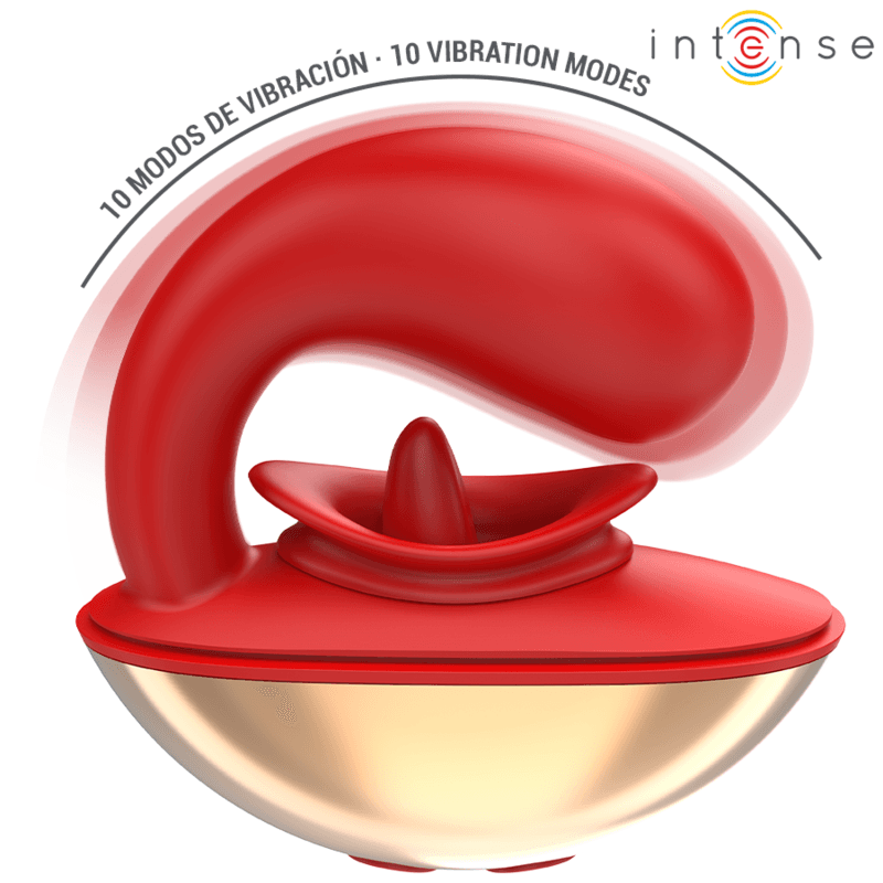 INTENSE - MARIAH VIBRATOR & STIMULATOR IN U SHAPE 10 VIBRATIONS RED thumb 4