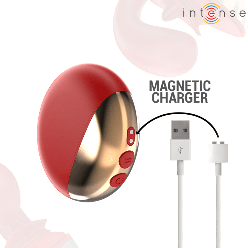 INTENSE - MARIAH VIBRATOR & STIMULATOR IN U SHAPE 10 VIBRATIONS RED thumb 7