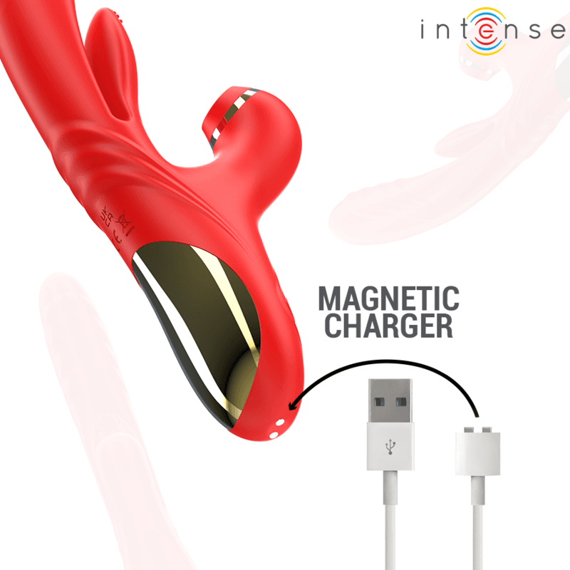 INTENSE - KAROL MULTIFUNCTION VIBRATOR THRUST & STIMULATION & STIMULATING WAVES RED thumb 7