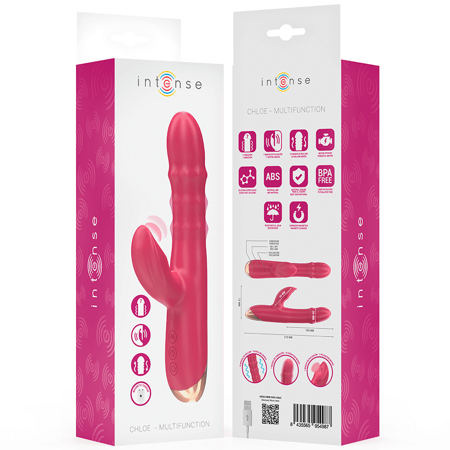 INTENSE - CHLOE MULTIFUNCTION VIBRATOR 3 IN 1 RED thumb 8