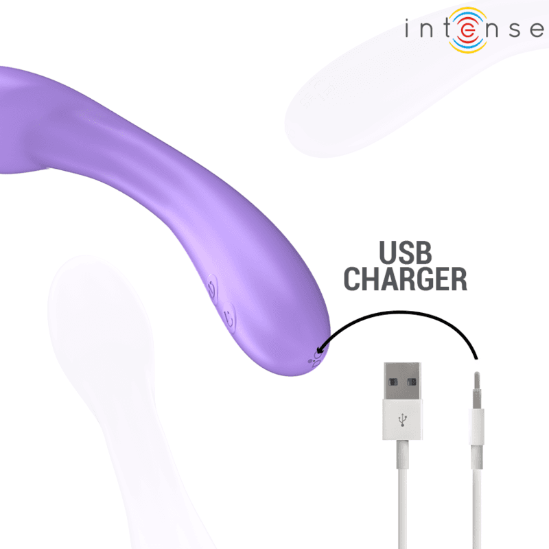 INTENSE - BECKY VIBRATOR 19 CM HEATABLE 7 VIBRATIONS PURPLE thumb 7