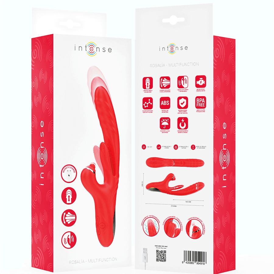 INTENSE - ROSALIA MULTIFUNCTION VIBRATOR 3 IN 1 RED thumb 8
