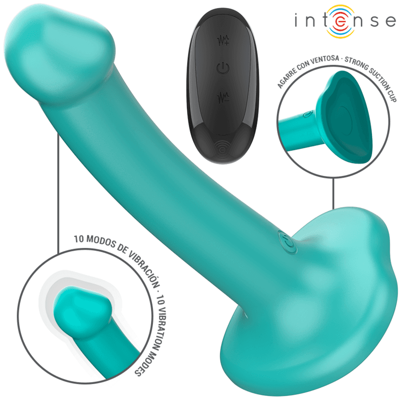 INTENSE - KATIE VIBRATOR WITH SUCTION CUP 10 VIBRATIONS BLUE REMOTE CONTROL thumb 2