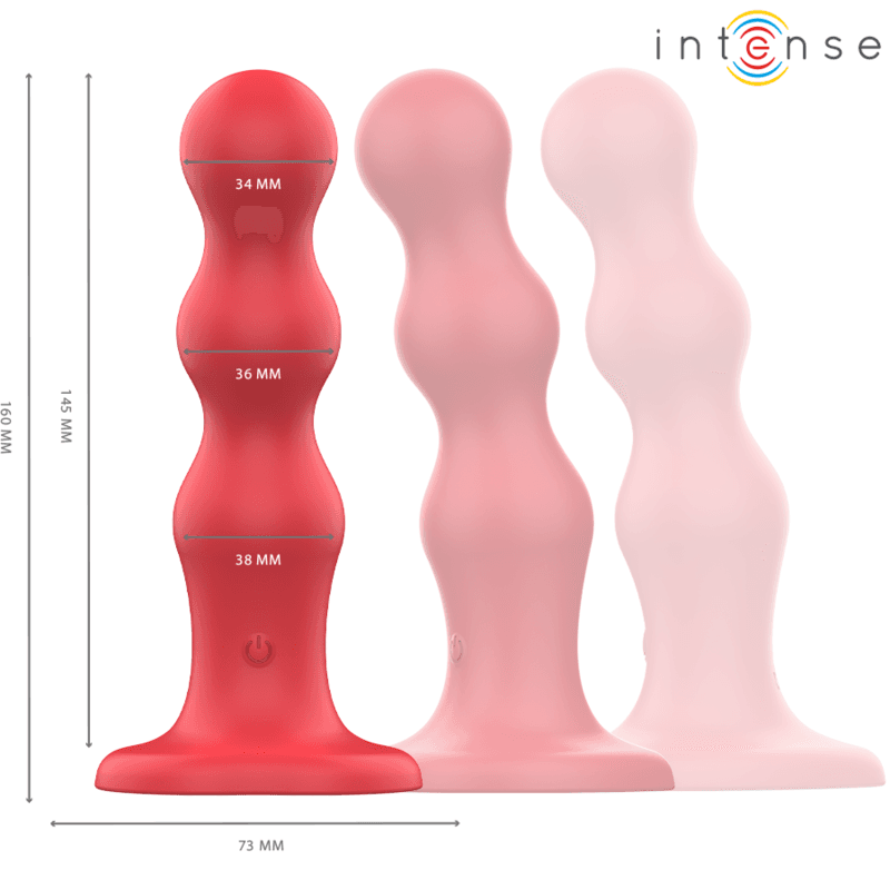 INTENSE - CODY VIBRATOR WITH SUCTION CUP RED REMOTE CONTROL thumb 3
