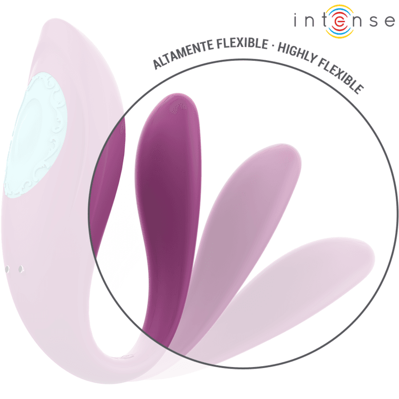 INTENSE - ANNIE U-SHAPED VIBRATOR AND STIMULATOR PURPLE REMOTE CONTROL thumb 6
