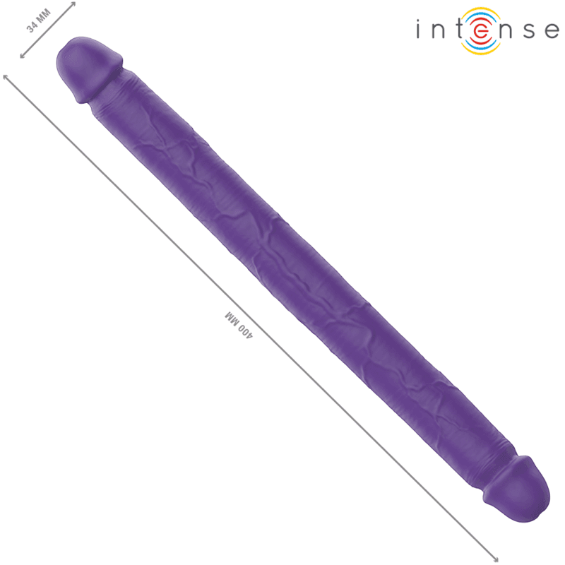 INTENSE - GUNTER DILDO DOUBLE VIBRATOR 40 CM PURPLE REMOTE CONTROL thumb 6