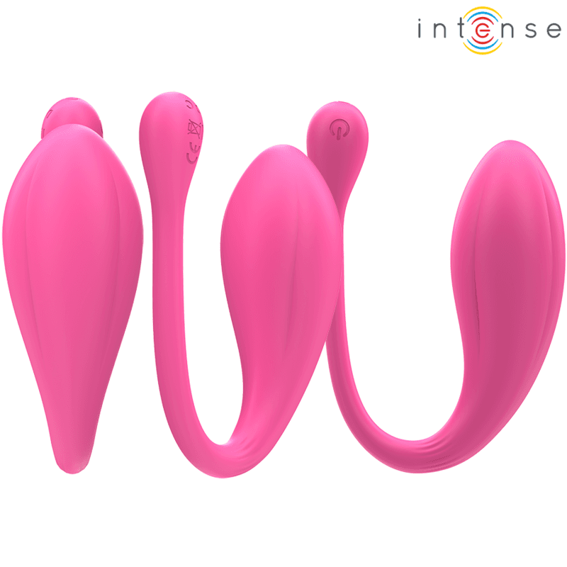 INTENSE - JANICE U VIBRATOR DOUBLE STIMULATION 10 VIBRATIONS PINK REMOTE CONTROL thumb 3