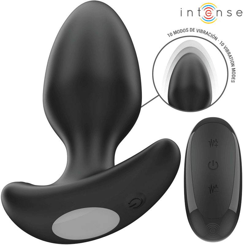 INTENSE - JOEY ANAL PLUG 10 VIBRATIONS BLACK REMOTE CONTROL thumb 2