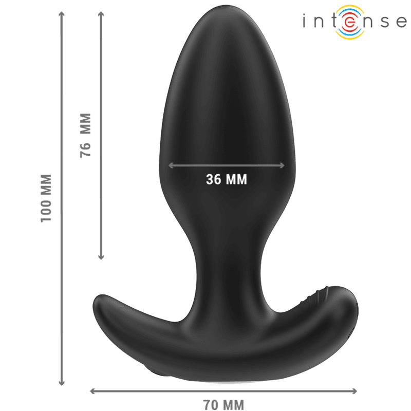 INTENSE - JOEY ANAL PLUG 10 VIBRATIONS BLACK REMOTE CONTROL thumb 3