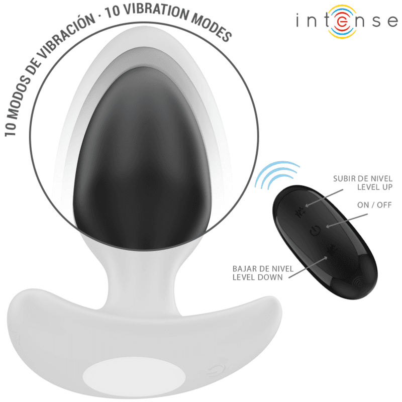 INTENSE - JOEY ANAL PLUG 10 VIBRATIONS BLACK REMOTE CONTROL thumb 5