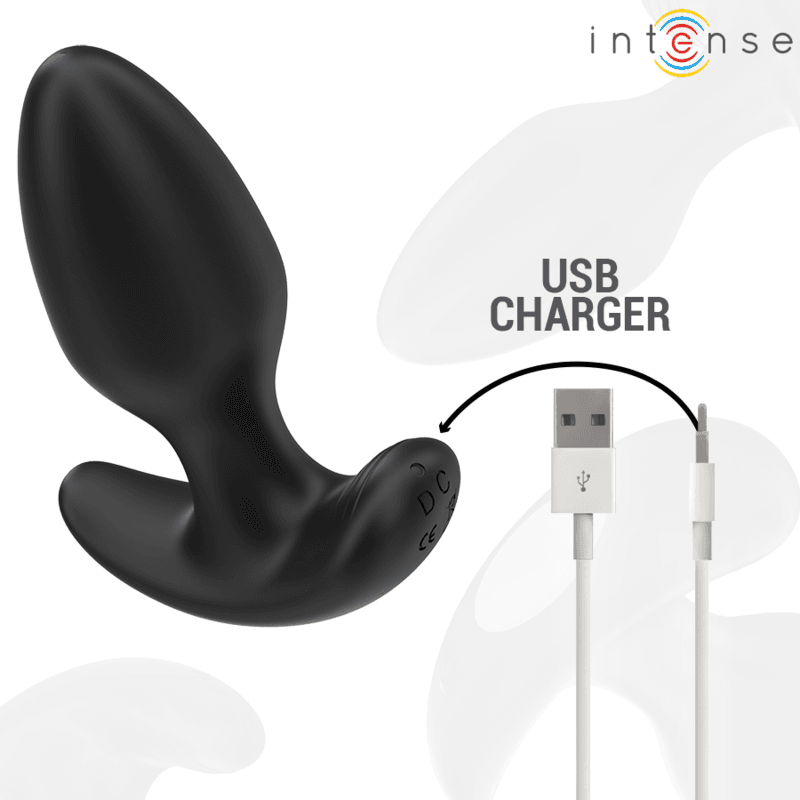INTENSE - JOEY ANAL PLUG 10 VIBRATIONS BLACK REMOTE CONTROL thumb 6
