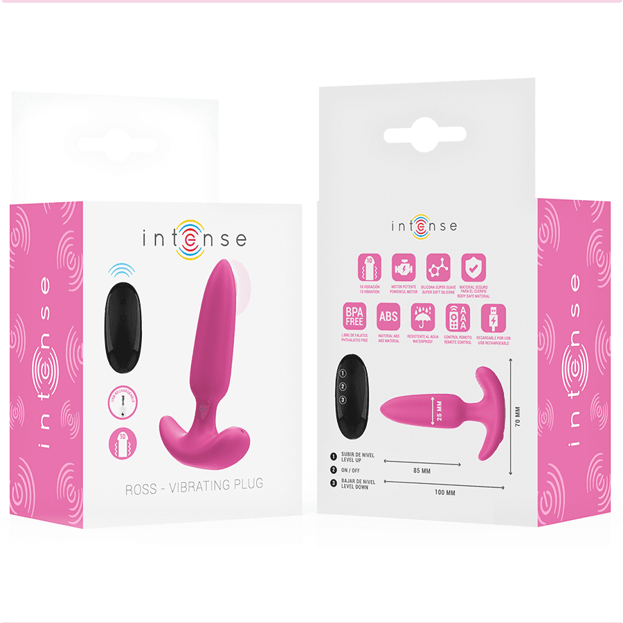 INTENSE - ROSS ANAL PLUG 10 VIBRATIONS PINK REMOTE CONTROL thumb 7