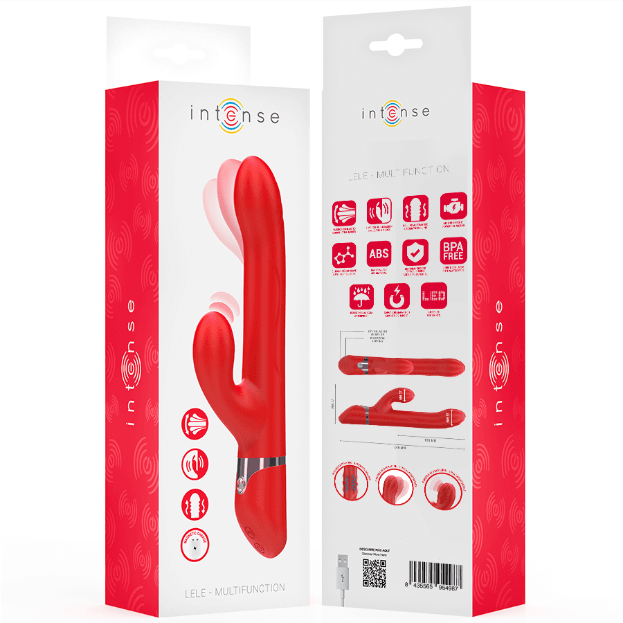 INTENSE - LELE MULTIFUNCTION VIBRATOR ROTATING & OSCILLATION & STIMULATION RED thumb 8