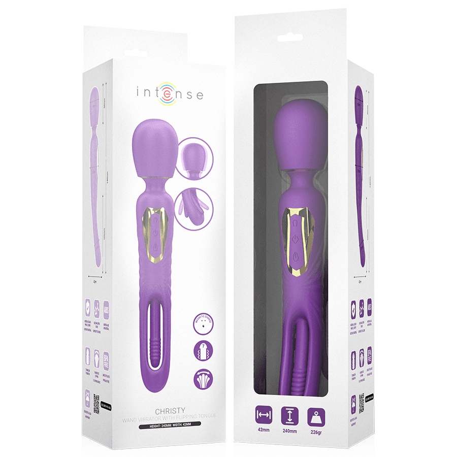 INTENSE - CHRISTY VIBRATING WAND WITH FLIPPING TONGUE thumb 3