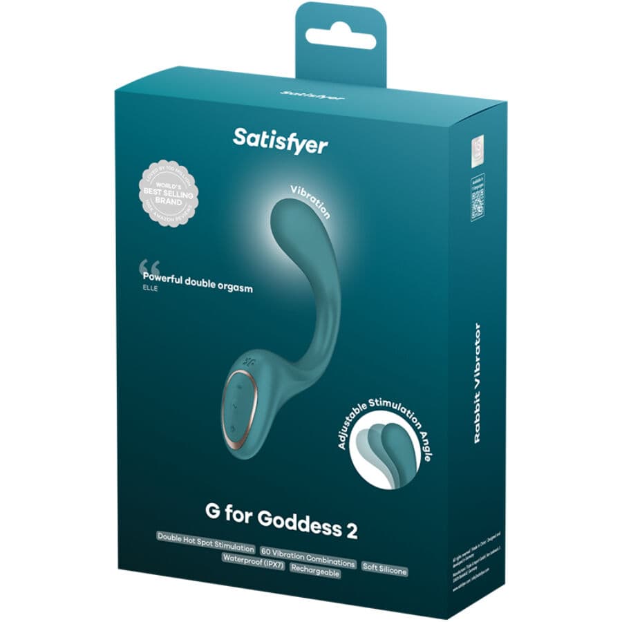 SATISFYER - G FOR GODDESS 2 RABBIT VIBRATOR BOTTLE GREEN thumb 3