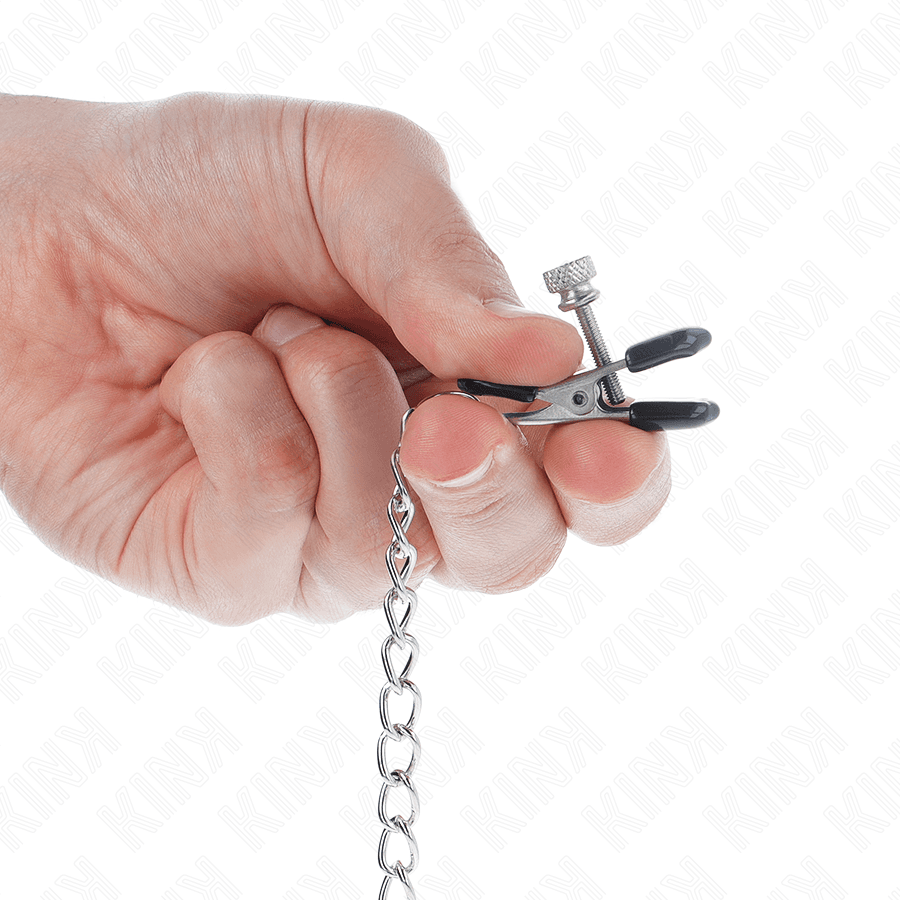 KINK - FLAT CHAIN NIPPLE CLAMPS SILVER 34 CM thumb 4
