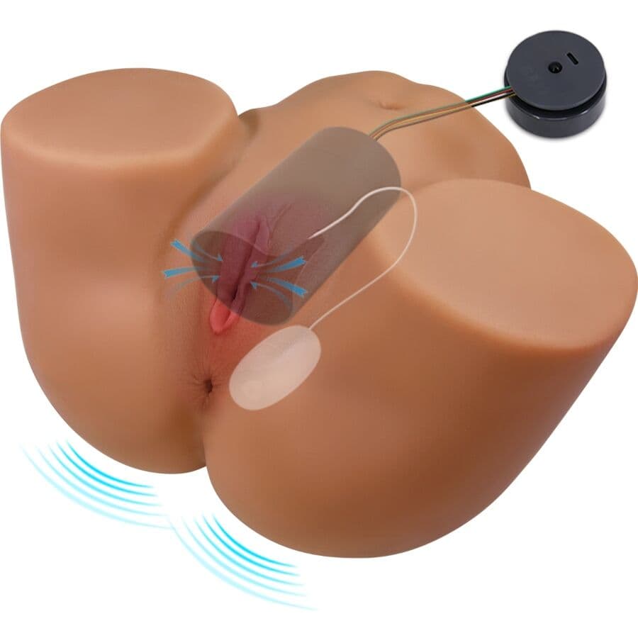 CRAZY BULL - GERIANN REALISTIC FEMALE BUTT VIBRATOR AND SUCKER WITH SOUND 5.5 KG thumb 4
