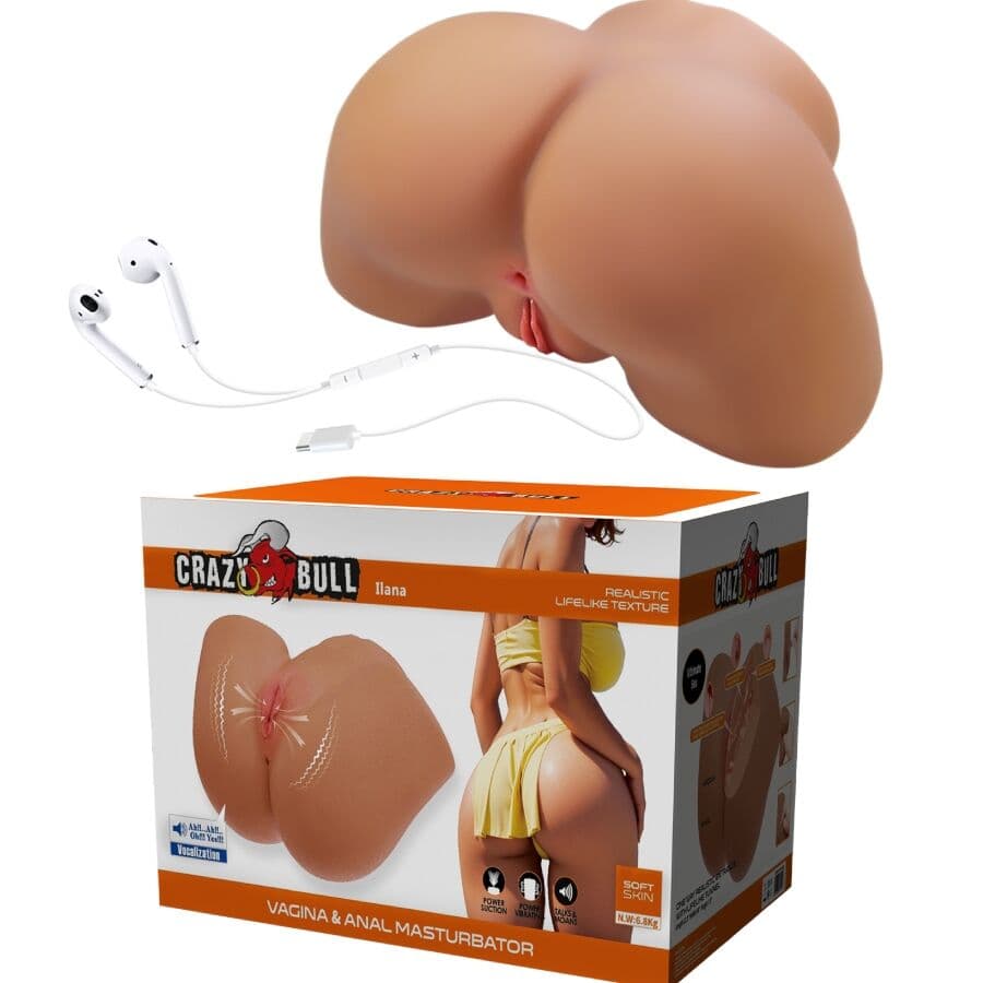 CRAZY BULL - ILANA REALISTIC FEMALE BUTT VIBRATOR AND SUCKER WITH SOUND 6.8 KG thumb 2