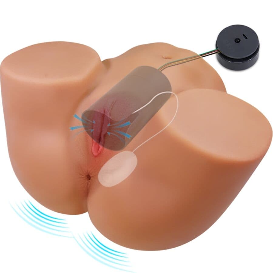 CRAZY BULL - ILANA REALISTIC FEMALE BUTT VIBRATOR AND SUCKER WITH SOUND 6.8 KG thumb 3