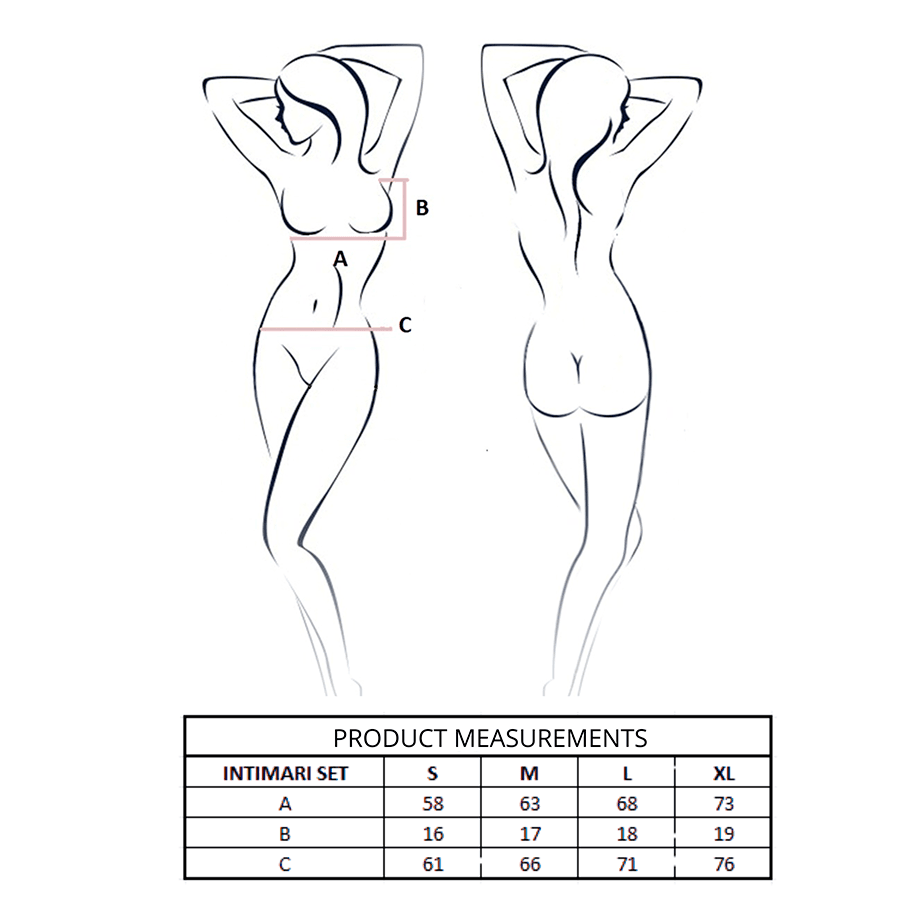 PASSION - INTIMARI BRA + PANTIES SET BLACK S/M thumb 4