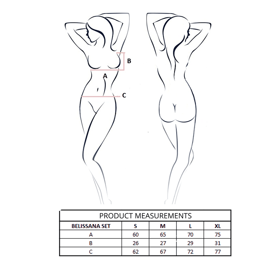 PASSION - BELISSANA BRA + THONG SET VIOLET S/M thumb 4