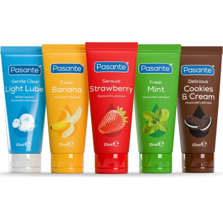 PASANTE - PACK ASSORTED FLAVOR LUBRICANTS 5 UNITS X 15 ML thumb 3
