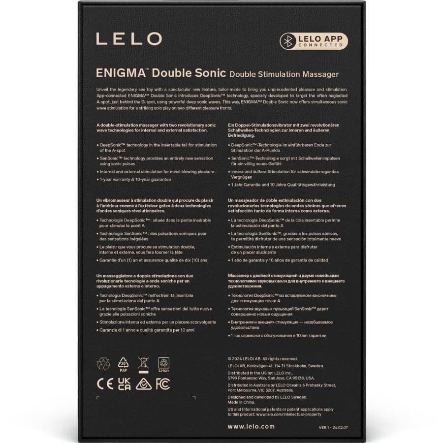 LELO - ENIGMA DOUBLE SONIC VIBRATOR POINT G CYBER PURPLE thumb 5