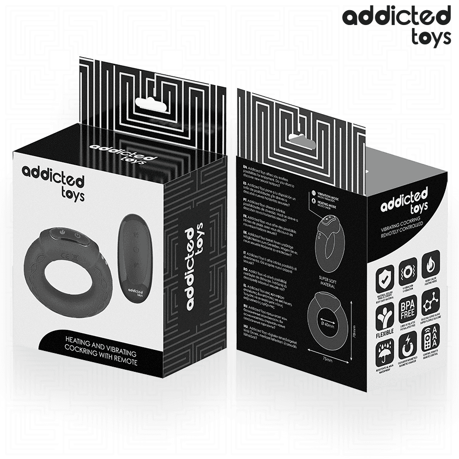 ADDICTED TOYS - HEATING EFFECT VIBRATING COCK RING REMOTE CONTROL thumb 3