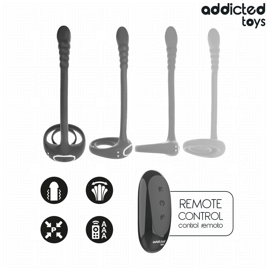 ADDICTED TOYS - P-SPOT VIBRATING COCK RING REMOTE CONTROL thumb 6
