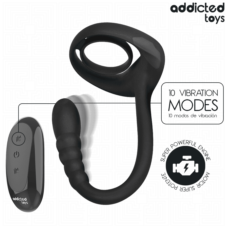 ADDICTED TOYS - P-SPOT VIBRATING COCK RING REMOTE CONTROL thumb 5